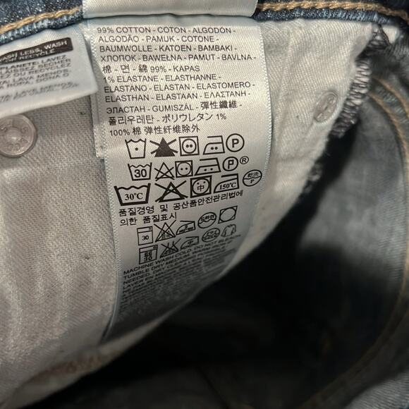 Levi's Men's Slim Fit Jeans Dark Wash Size 34x32 - Picture 9 of 12